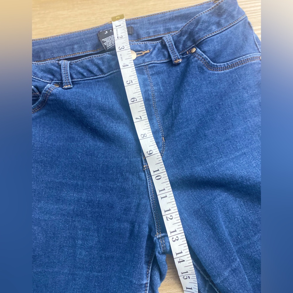 ❤️❤️d.Jean Ultra High Waisted Blue Denim Straight Leg Skinny Stretch Jeans - Picture 7 of 8
